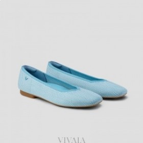  VIVAIA Square Cap V-Cut Flats (Margot 2.0) Litteät kengät Siniset