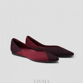  VIVAIA teräväkärkiset V-Cut Flats (Valencia 2.0) litteät kengät, punainen