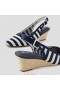  Sandales à talon compensé et bride arrière VIVAIA Almond Cap (Tamia Slingback Wedge) Sandales Rayures bleu marine