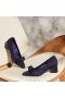  VIVAIA Petits talons carrés à talon épais avec breloque amovible (Titli Pro) Talons hauts Bleu marine