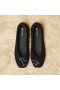  Chaussures plates VIVAIA Squared Cap Terry Knit Flats Noir