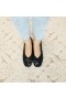  Chaussures plates VIVAIA Squared Cap Terry Knit Flats Noir