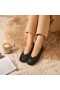  Chaussures plates VIVAIA Squared Cap Terry Knit Flats Noir