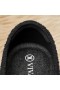  Chaussures plates VIVAIA Squared Cap Terry Knit Flats Noir