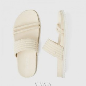  Mules à bout rond VIVAIA blanches
