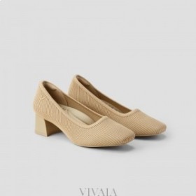  Chaussures à talons épais à bout carré VIVAIA (Melody Pro) Chaussures hautes Nude Peach