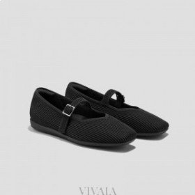 Chaussures de course VIVAIA Square Cap Mary Jane (Margot Walker Mary Jane) Chaussures plates noires