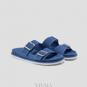 Sandales VIVAIA à double boucle réglable (Nikki) en denim tissé