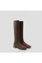  VIVAIA Square-Cap wasserabweisende kniehohe Stiefel aus Wolle (Tara Pro) Stiefel dunkle Schokolade