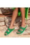 VIVAIA Dual Adjustable Buckle Slides (Nikki) Sandalen Grün