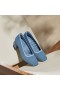  VIVAIA Square-Toe Chunky Heels (Melody Pro) Hohe Schuhe Blau