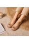  VIVAIA Squared Cap Terry Knit Flats Flache Schuhe Muskatnuss - Bär