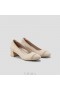  VIVAIA Runde Zehenpartie Blockabsatz (Julie Pro) Hohe Schuhe Golden Almond