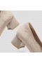  VIVAIA Runde Zehenpartie Blockabsatz (Julie Pro) Hohe Schuhe Golden Almond