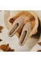  VIVAIA Square Cap Flats aus recyceltem Kunstfell, Latte