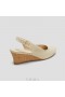 VIVAIA Mandelkappe Slingback-Keilsandalen (Tamia Slingback Wedge Pro) Sandalen Elfenbein Häkeln