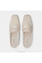 VIVAIA Square Cap Knot Woll-Mules Pantoletten Weiß