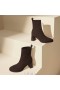  VIVAIA Stiefel mit runder Zehenpartie und wasserabweisendem Absatz (Thalita) Stiefel, dunkle Schokolade