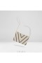  VIVAIA Lucy Crossbody Bag - Elfenbeinfarbenes Chevron-Muster Schultertasche Elfenbeinfarbenes Chevron