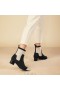  VIVAIA Kleine quadratische Kappe Wasserabweisende Stiefel (Theresa) Stiefel Schwarz