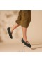 VIVAIA Laufschuhe Square Cap Mary Jane (Margot Walker Mary Jane) Flache Schuhe Dunkelolivgrün