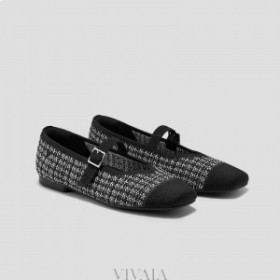  VIVAIA Square Cap Mary-Jane (Margot Mary-Jane) Flache Schuhe Schwarz