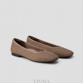  VIVAIA Square Cap V-Cut Flats (Margot 2.0) Flache Schuhe Espresso