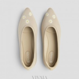 VIVAIA Ballerinas mit Spitzkappe (Aria 5°) Flache Schuhe Mandel - Daisy