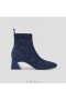 VIVAIA Square-Cap Perforated Heel Boots (Melissa) Μπότες Μπλε