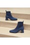 VIVAIA Square-Cap Perforated Heel Boots (Melissa) Μπότες Μπλε