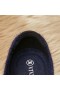  VIVAIA Square-Cap Faux Mink-Knit Loafers Navy