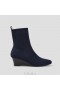  VIVAIA Square-Cap Water-repellent Boots (Margot Wedge Bootie) Μπότες Navy