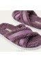  VIVAIA Furry Criss-Cross Strap Slippers (Hannah) Mules Eggplant