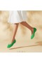  VIVAIA Square Cap V-Cut Flats (Margot 2.0) Flat Shoes Green