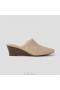  VIVAIA Square-toe Wedge Mules (Margot Wedge Mules) Mules Almond