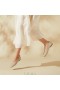  VIVAIA Square Cap V-Cut Flats (Margot 2.0) Flat παπούτσια Golden Almond