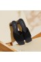  VIVAIA Square Cap Block Heel Slides (Juliet) Mules Μαύρο