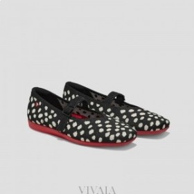 VIVAIA Running Shoes Square Cap Mary Jane (Margot Walker Mary Jane) Flat Shoes Abstract dots