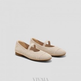  VIVAIA Girls' Almond Cap Mary-Jane (Tamia Mary-Jane) Flat παπούτσια Golden Almond
