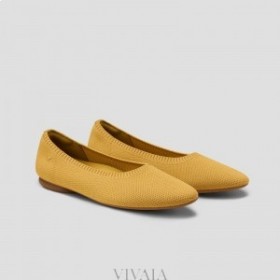  VIVAIA Almond Cap Ballet Flats (Tamia 2.0) Flat Shoes Yellow